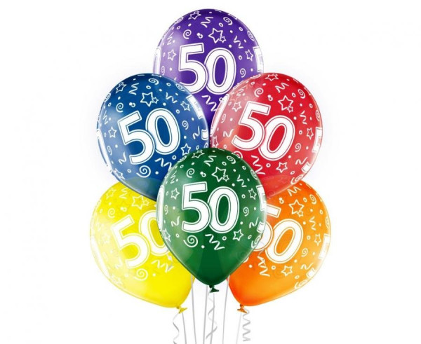 Balonky nafukovací 30 cm číslo 9 (5 ks) (3)