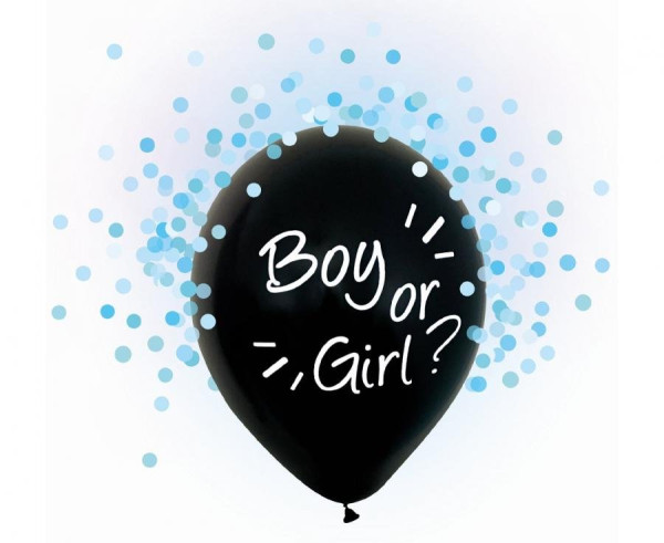 Balonky Gender Reveal - modré konfety - kluk (1)