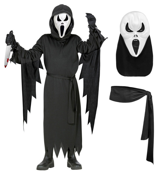 Dětský kostým na halloween Duch Vřískot vel. 164 (14-16 let) (2)