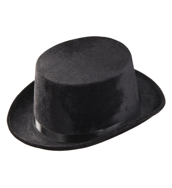 Klobouk Cylindr černý semišový (5)