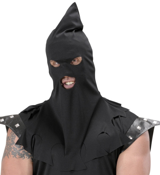 Kápě kat – černá maska na hlavu (3)