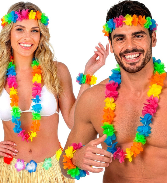 Rozzářený Multicolor Havajský set (9)