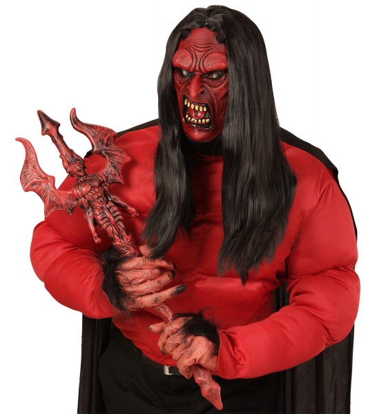 Maska Čert s rohama polomaska latexová