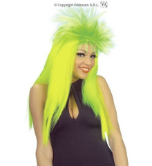 Paruka Unisex Rock nebo Punk Neon Žlutá