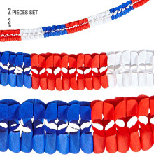 Girlanda papírová TRIKOLORA 2 ks (2 x 3 metry)