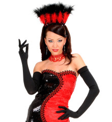 Rukavice Černé dlouhé 60cm Lycra (2)