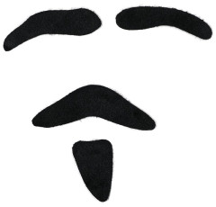 Černý knír a bradka set (5)