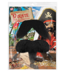 Pirátské vousy s bradkou a korálky