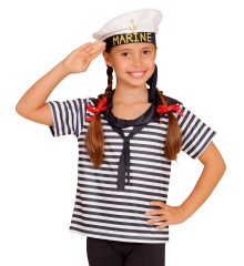 Dětský set námořník tričko a čepička 128 (5-7 let) (5)