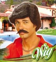 Paruka Casanova Černá přírodní vzhled