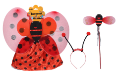 Dětský kostým beruška s tykadly a hůlkou