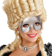 Maska Škraboška Fantom Stříbrná (5)