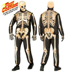 Kostým na halloween kostlivec (bunda, kalhoty, rukavice, maska) (6)