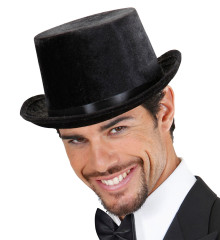 Klobouk Cylindr černý semišový (2)