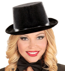 Klobouk Cylindr černý semišový (3)
