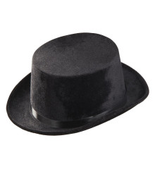 Klobouk Cylindr černý semišový