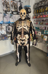 Kostým na halloween kostlivec vel. L (bunda, kalhoty, rukavice, maska) (10)