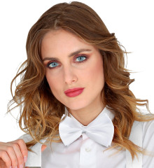 Luxusní motýlek bílý nastavitelný (1)