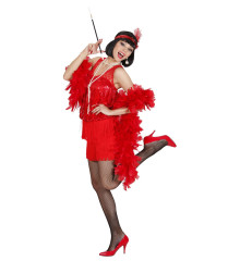 Dámský kostým Charleston červený vel. XL