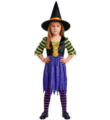 Dětský kostým sametová Čarodějnice vel. 110 (3-4 roky) (8)