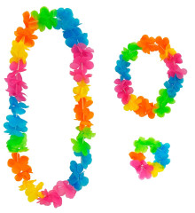 Rozzářený Multicolor Havajský set (10)
