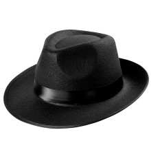 Černý gangster klobouk