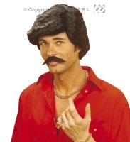 Paruka Casanova Černá s knírkem