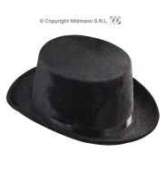 Klobouk Cylindr černý semišový